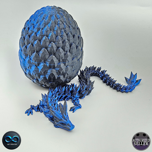 Crystal Dragon And Dragon Scale Egg - Small