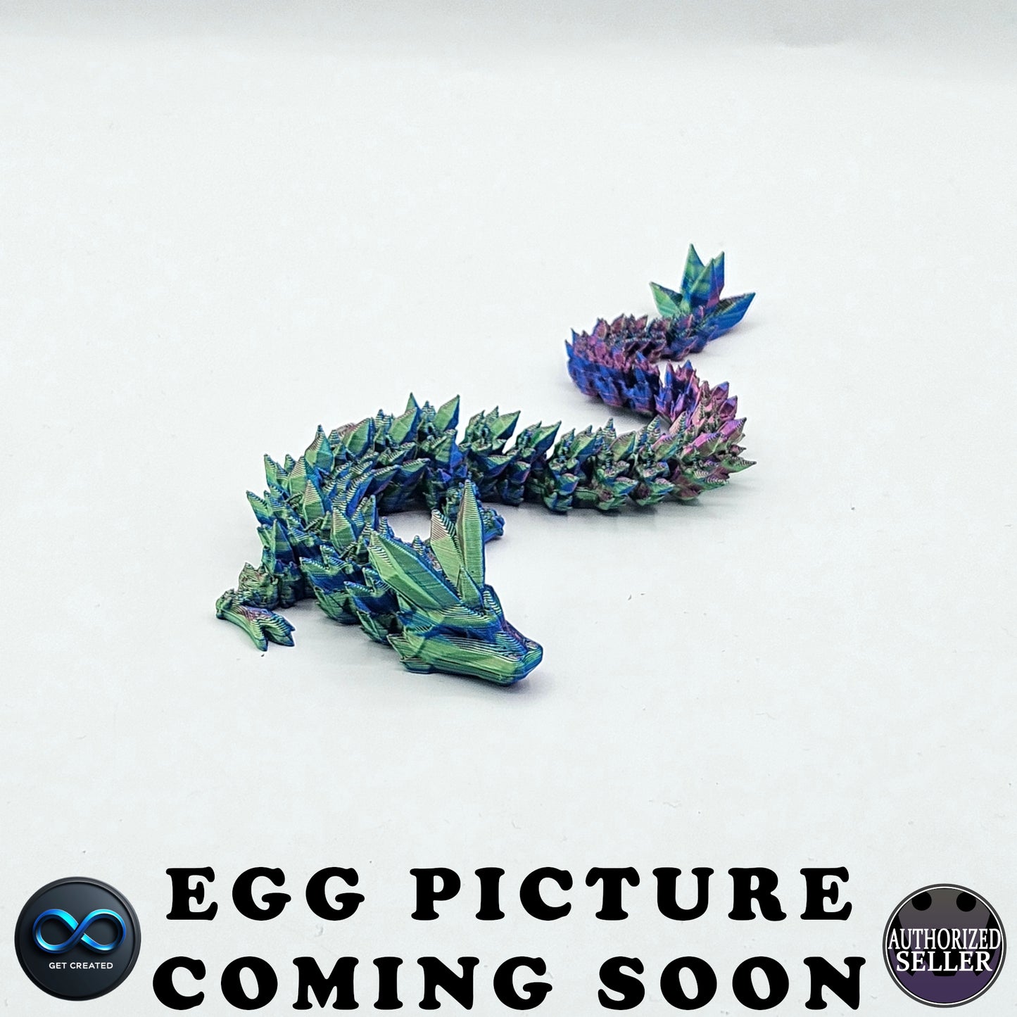 Crystal Dragon And Dragon Scale Egg - Medium