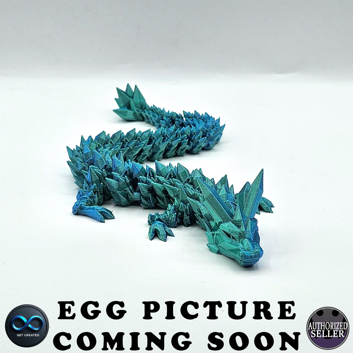 Crystal Dragon And Dragon Scale Egg - Medium