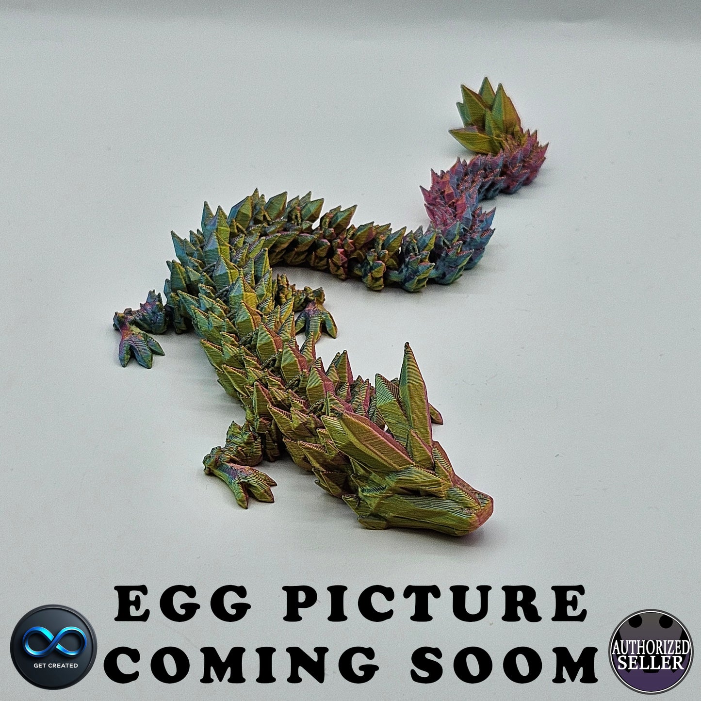 Crystal Dragon And Dragon Scale Egg - Medium