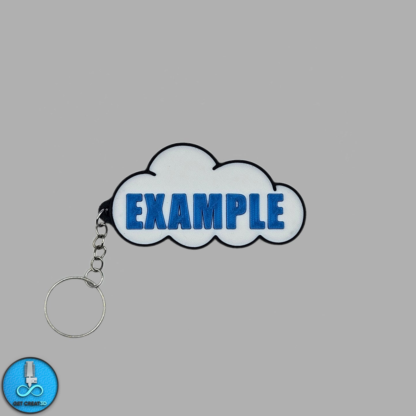 Personalised Cloud Name Tag / Keychain