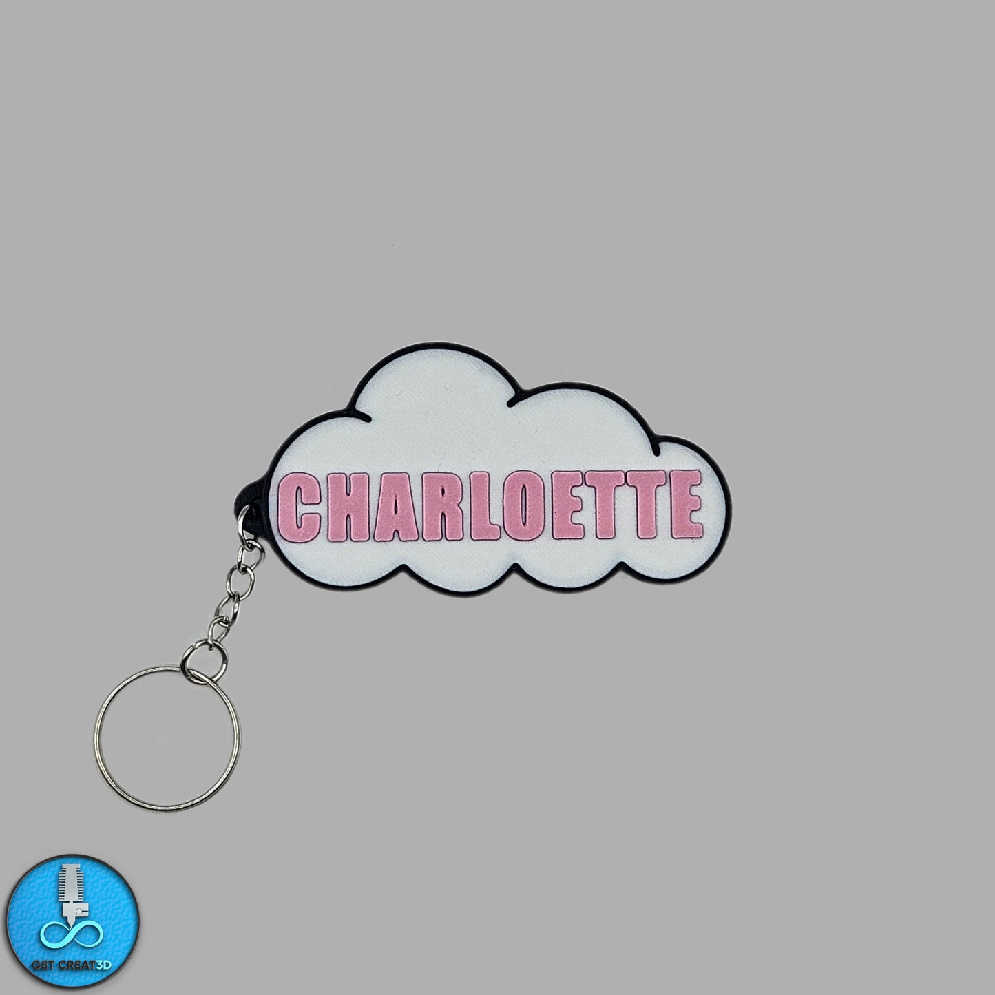 Personalised Cloud Name Tag / Keychain