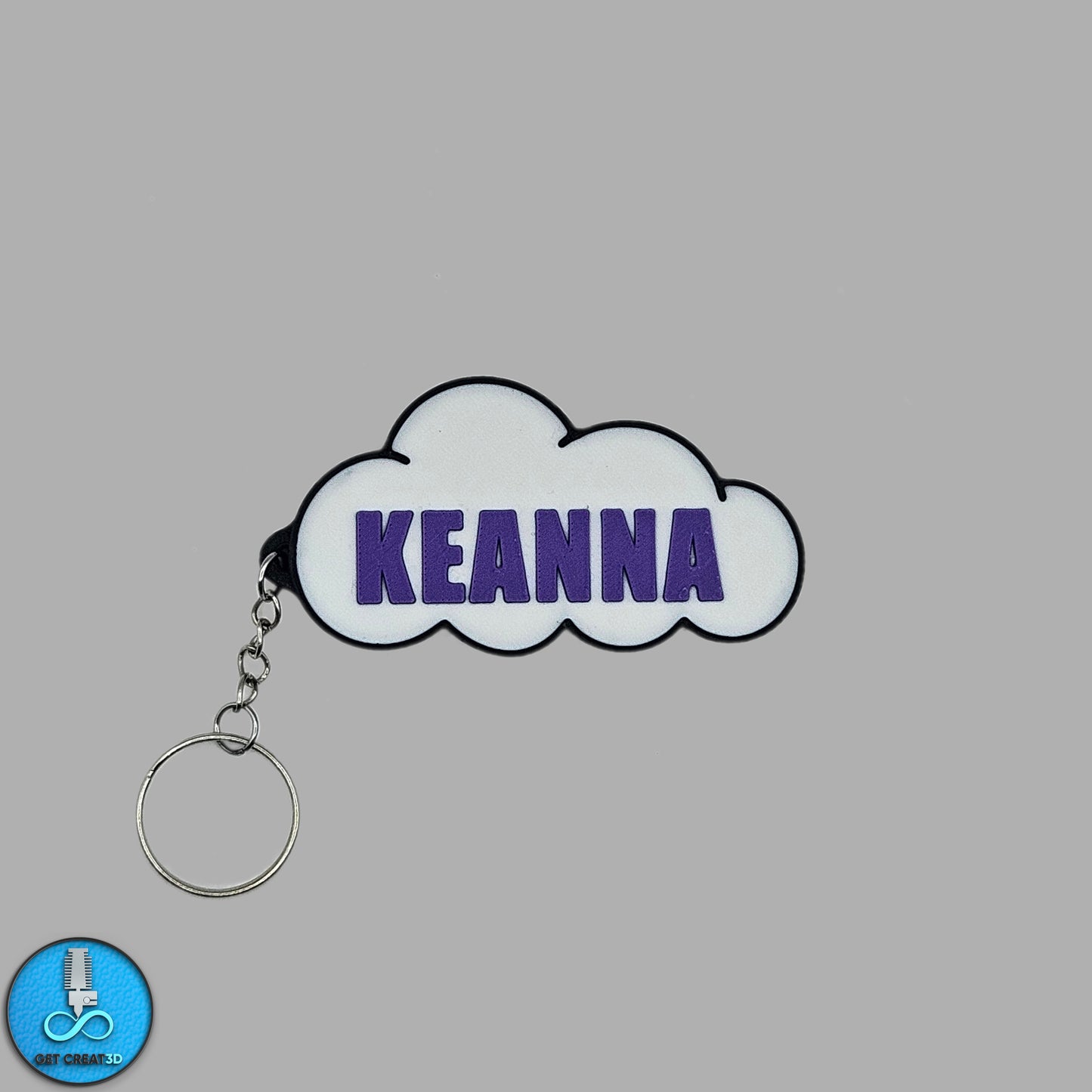 Personalised Cloud Name Tag / Keychain