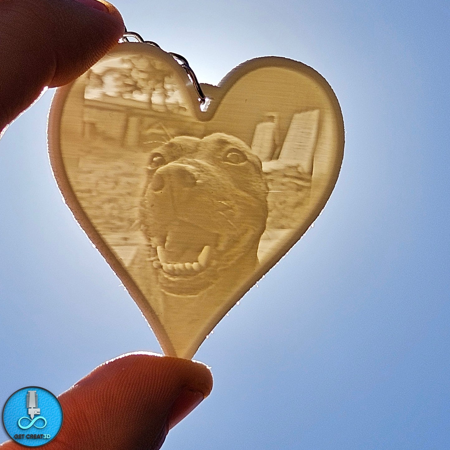 Radiant Love: Personalised Heart Lithophane Keychain