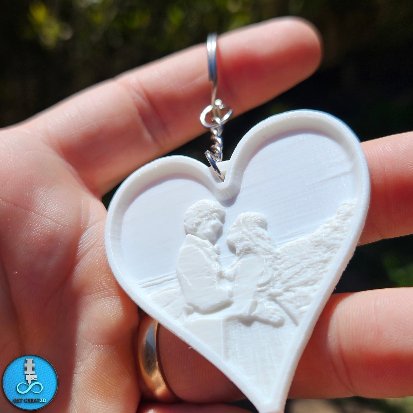 Radiant Love: Personalised Heart Lithophane Keychain