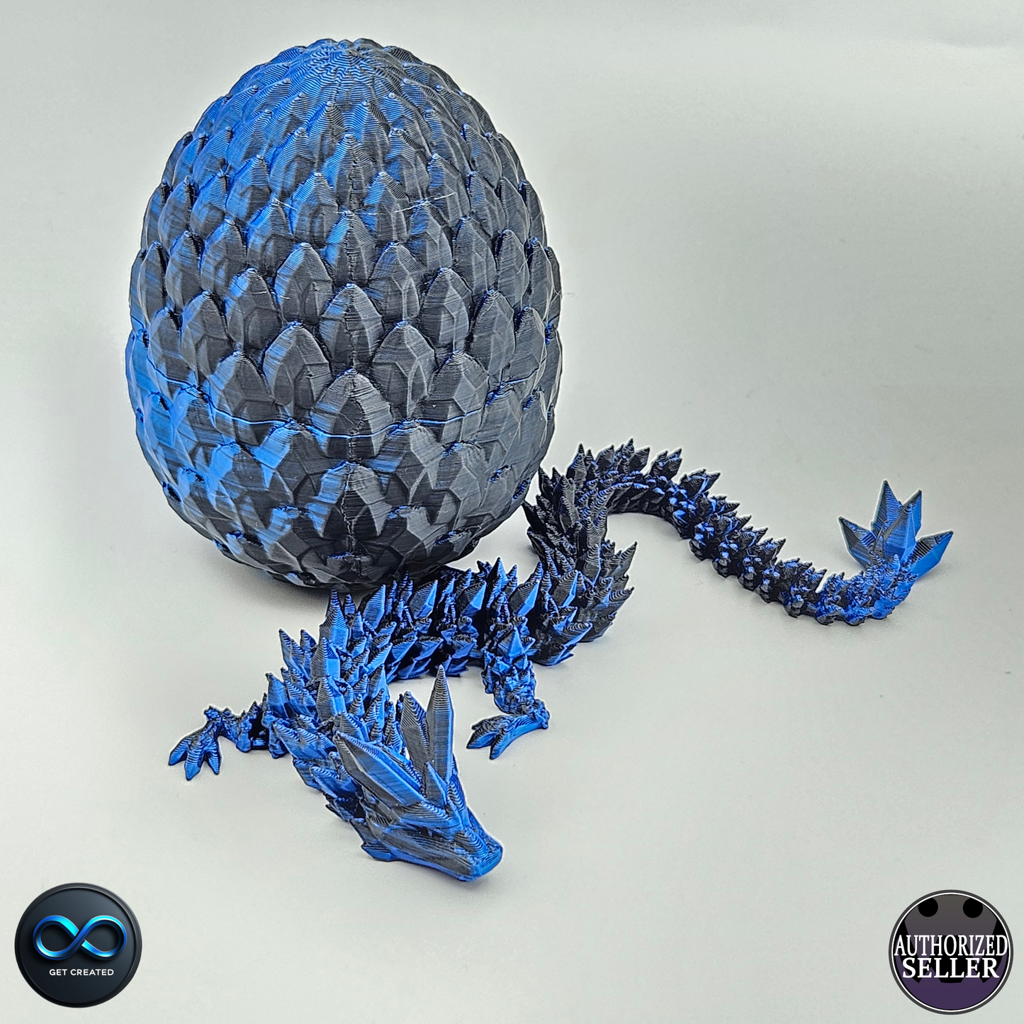 Crystal Dragon And Dragon Scale Egg - Medium