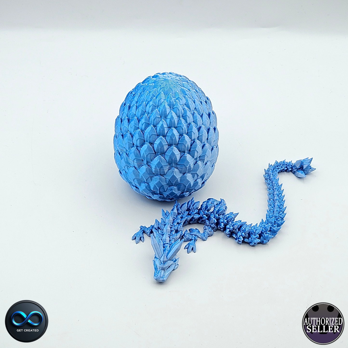 Crystal Dragon And Dragon Scale Egg - Medium