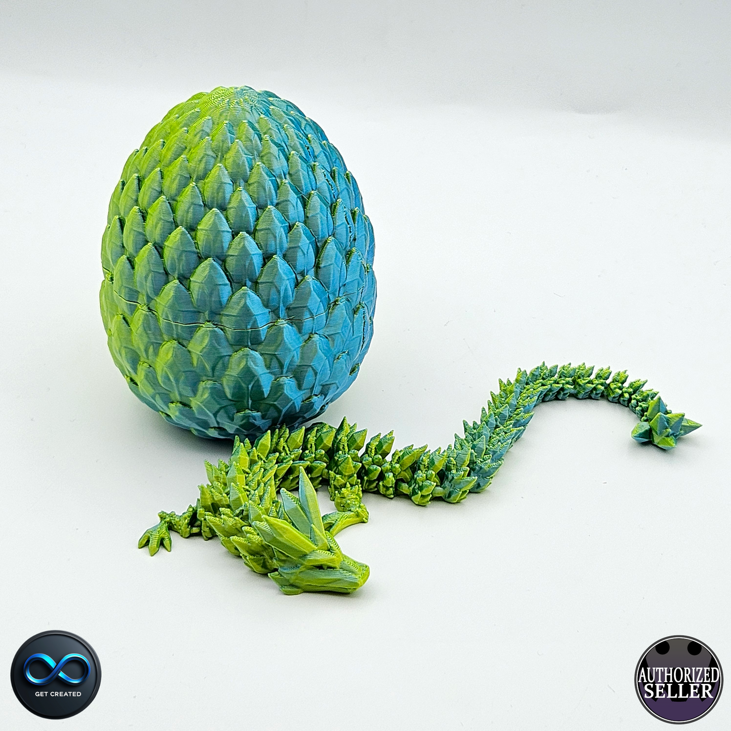 Crystal Dragon And Dragon Scale Egg - Medium