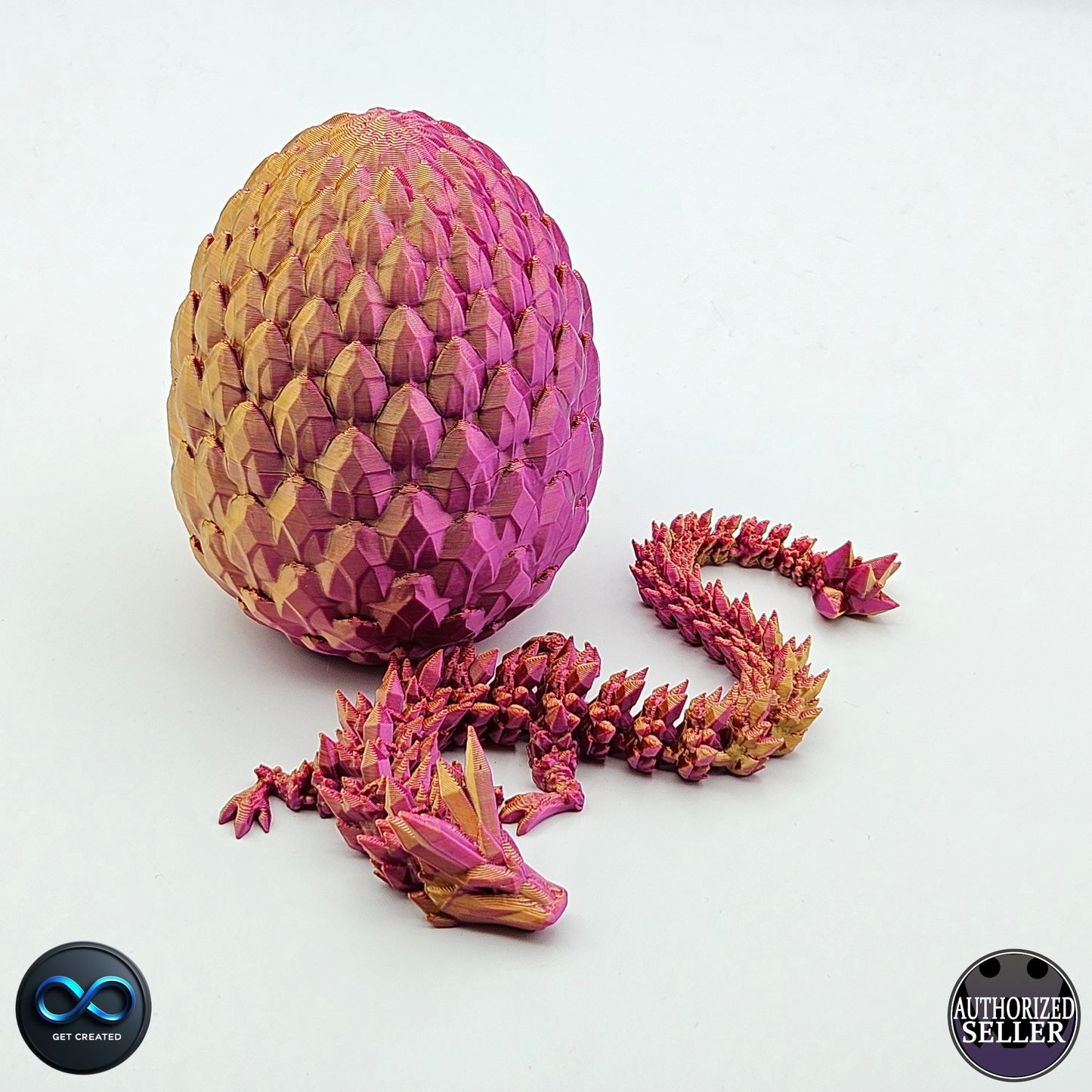 Crystal Dragon And Dragon Scale Egg - Medium